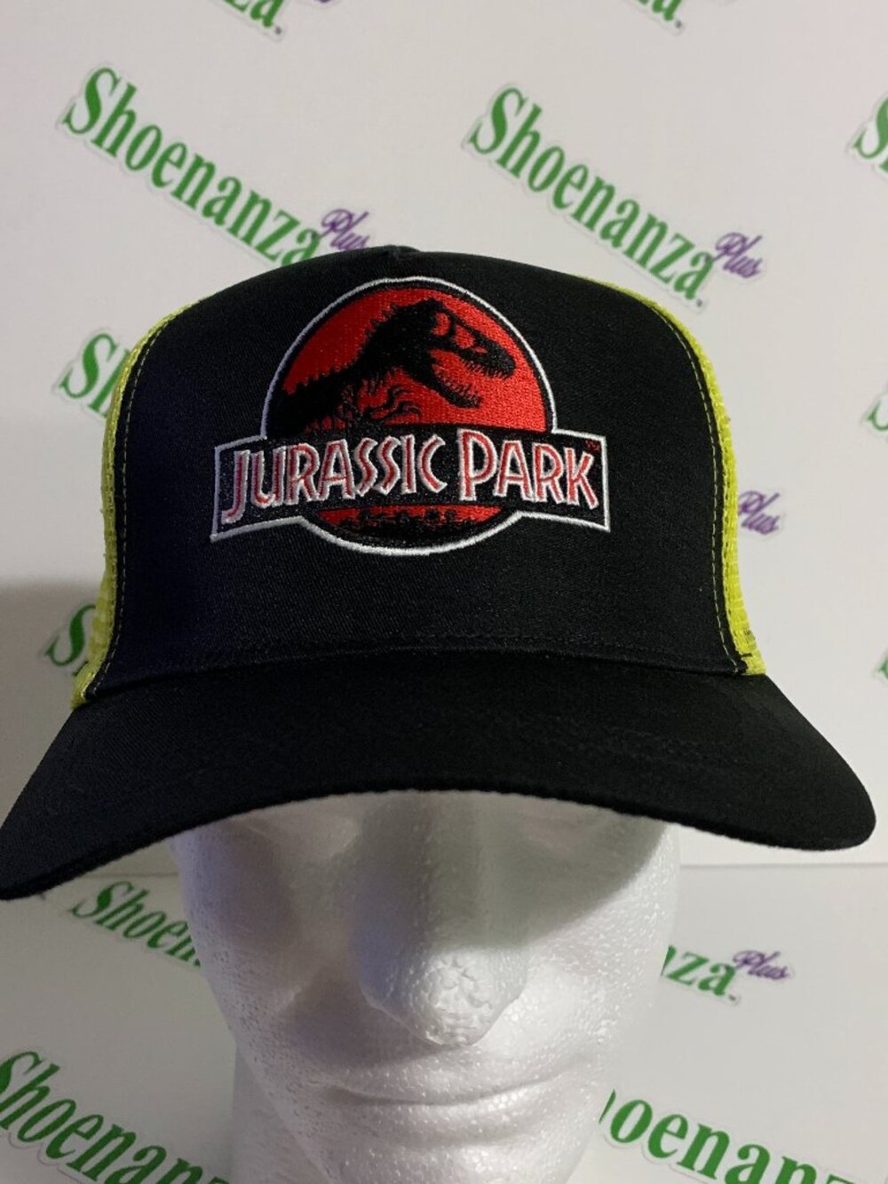 Headgear Classics Hat Jurassic Park Dino Dinosaur Trucker Snapback Black Cap
